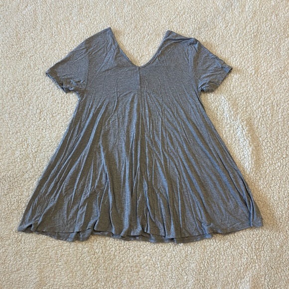 Grace Elements Gray Top Womens Size Small Stretch Short Sleeved Shirt - Picture 3 of 3